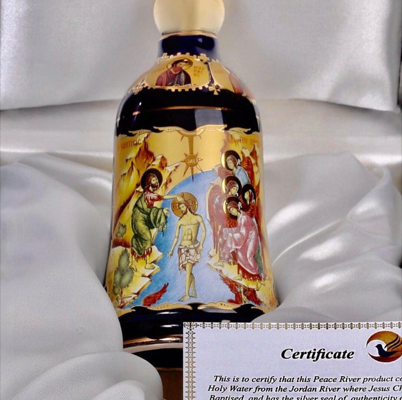 Jordan River Holy Water: 24K Gold Hand-painted Bottle - Etsy