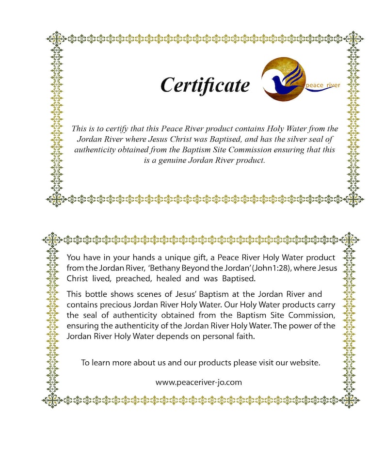 Bless Yourself With Holy Water From the Jordan River Where Etsy