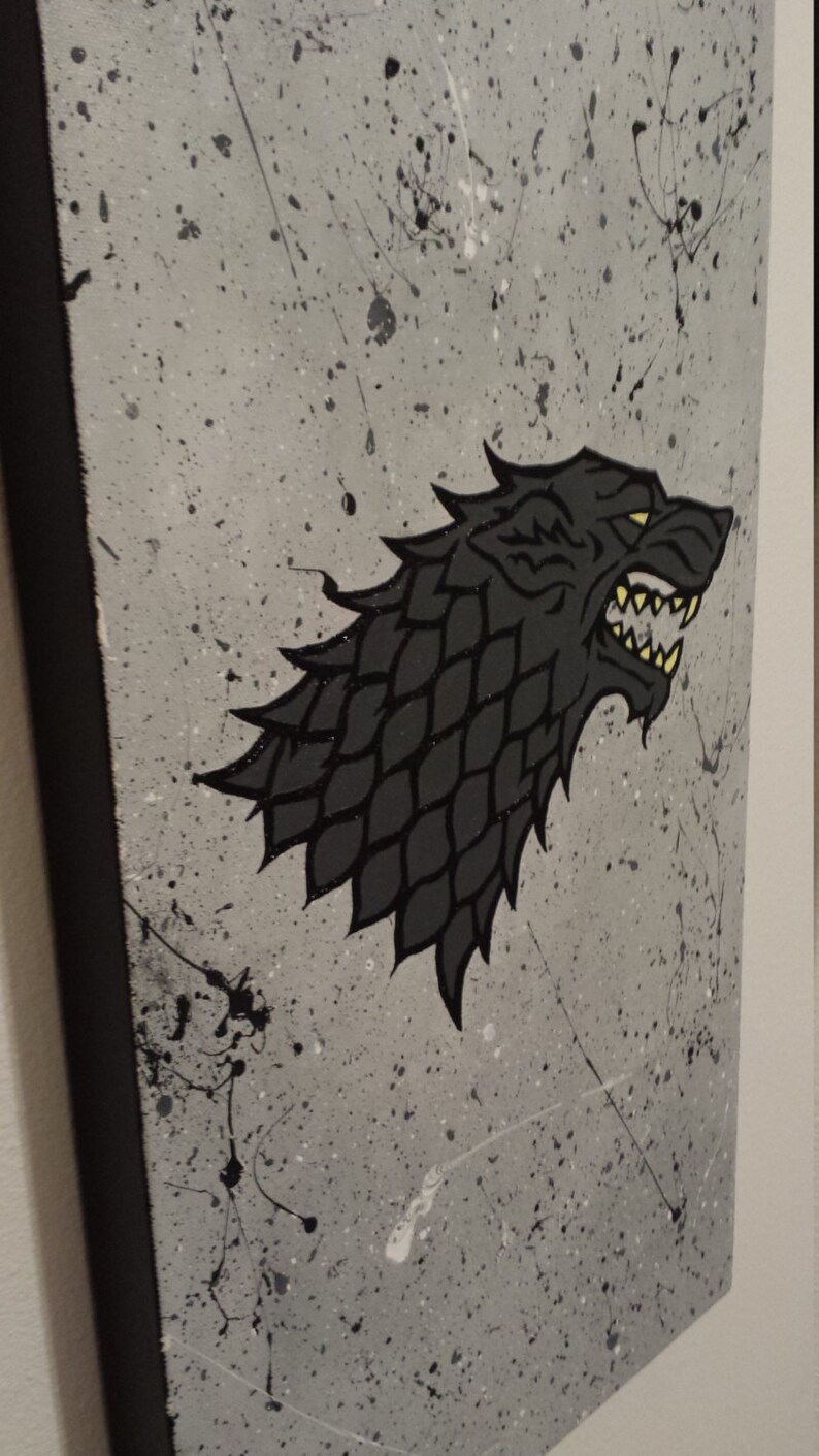House Stark Banner Painting | Etsy