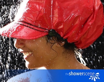 Shower Cap - Organic Adjustable - MEN & WOMEN - Exclamation Red