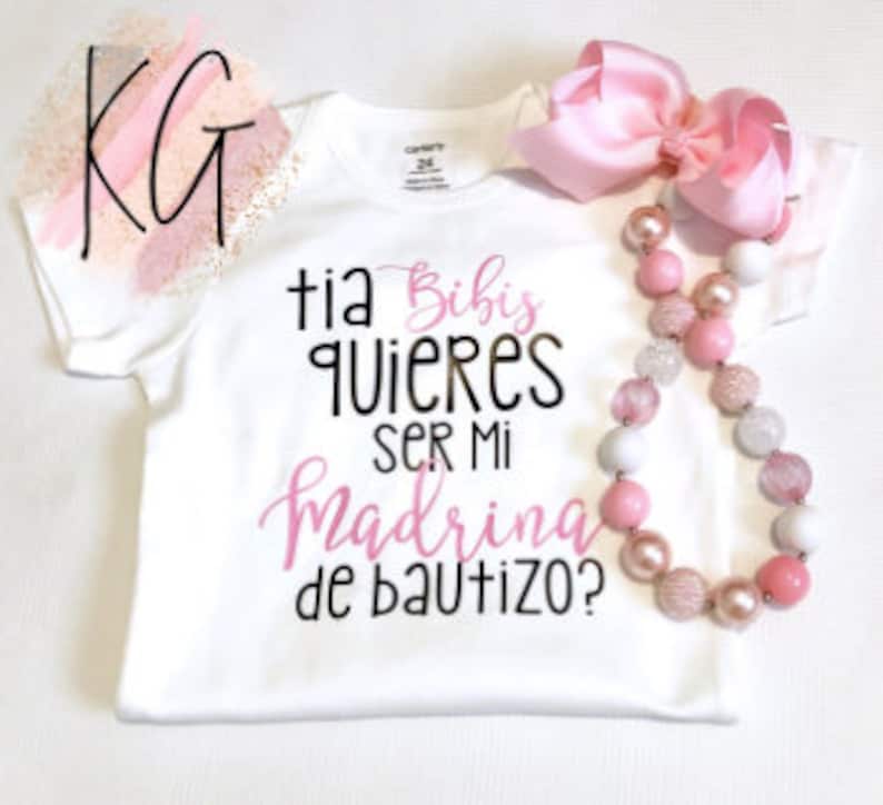 Tia name quieres ser mi Madrina Will you be my Godmother | Etsy