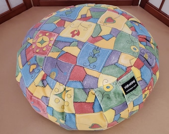 Round Zafu Buckwheat Meditation Cushion - Mosaic