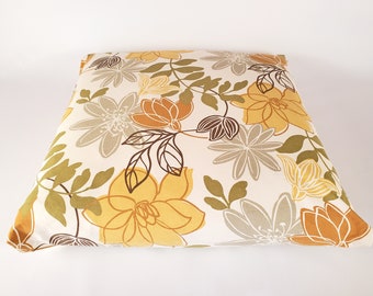 Deluxe Thick Zabuton Meditation Cushion - Desert Lotus