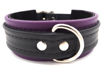 Purple Leather Collar