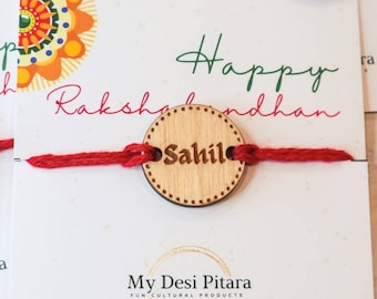 Personalized Rakhi with Custom Engraved Name | Rakhi for Brother
