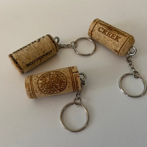 Recycled Wine Cork Keychains