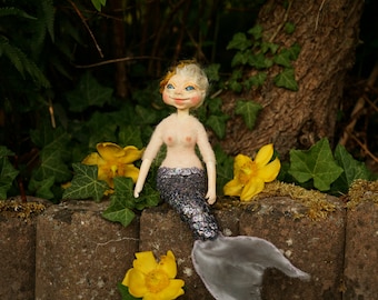 Art doll mermaid, mermaid, ooak art doll mermaid, collectable doll, dol mermaid