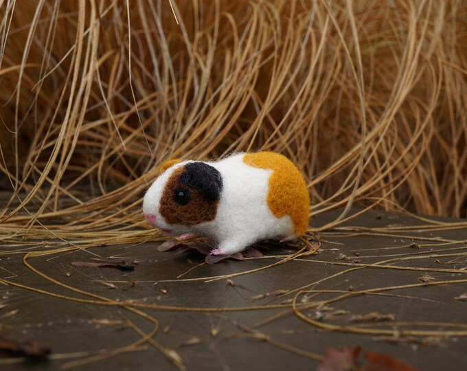 Needle Felted Guinea Piggy Guinea Pig Cute Guinea Piggy Etsy