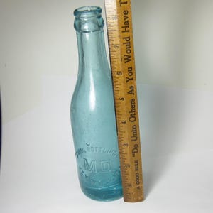 Rare Antique Aqua Soda Bottle – Spring Bottling Co. M.D. Key West FL – Early 1900s – Embossed 7 FL OZ