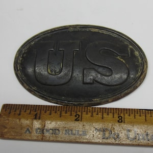 Civil War U.S. Oval Belt Plate – Lead-Filled Brass, No Hooks