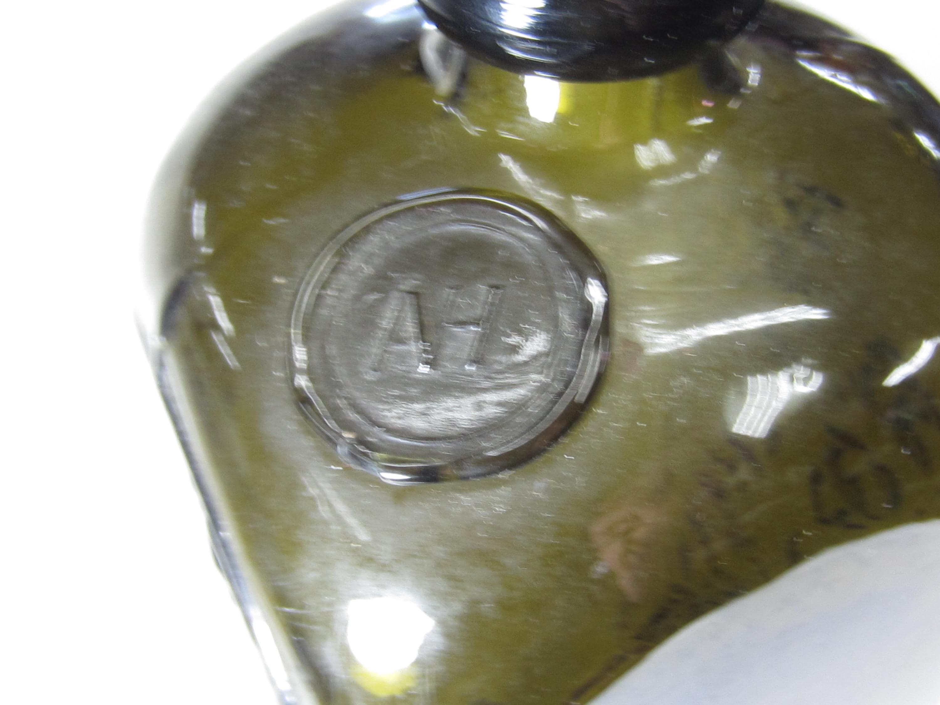 Antique A. Van Hoboken & Co Gin Bottle: Olive Green Rotterdam