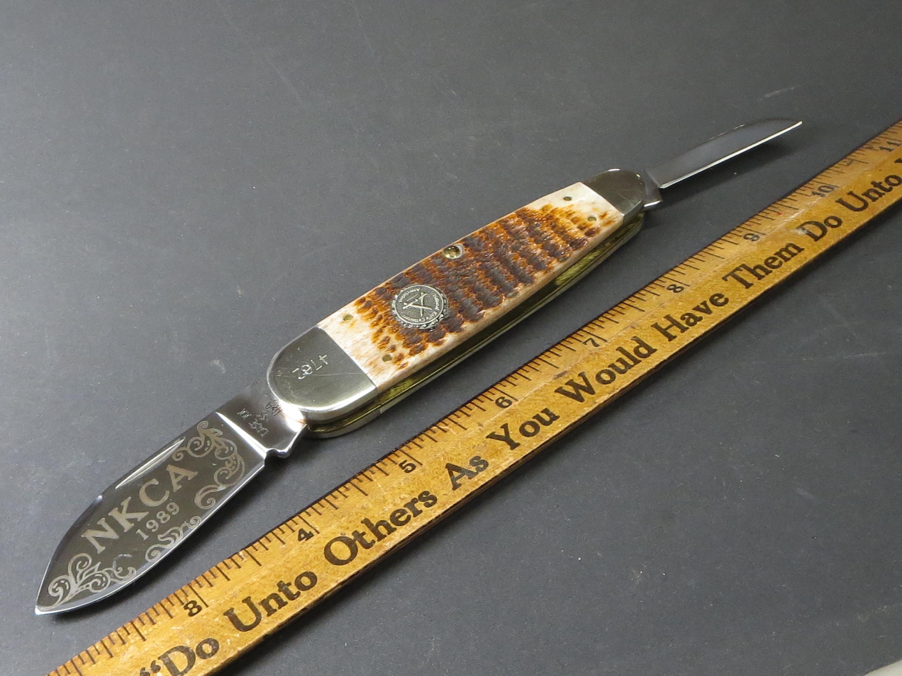 1989 Case XX NKCA Club Knife: Rogers Jigged Bone Sleeveboard Jack