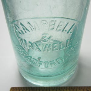 Campbell & Maxwell Antique Aqua Soda Bottle – Bradford, PA – Blob Top, Circa 1880s