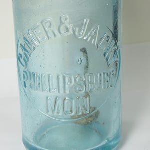 Aqua Hutchinson Soda Bottle – Gamer & Jacky, Phillipsburg Mont., ca. 1890