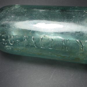 Antique Aqua Glass Soda Bottle – A. Young / Buffalo, N.Y. – Mid-19th Century Blob-Top