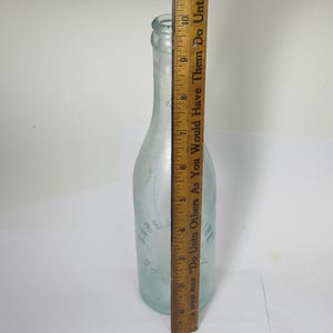 Antique Sarsaferine Company Aqua Glass Bottle with Embossed Lettering – Circa 1890s
