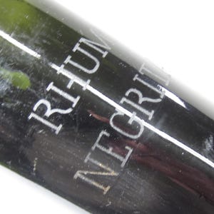 Vintage Rhum Negrita Bottle – Dark Green Glass – Printed Spirits Bottle – 1930s French Caribbean Rum – 12.5&quot;