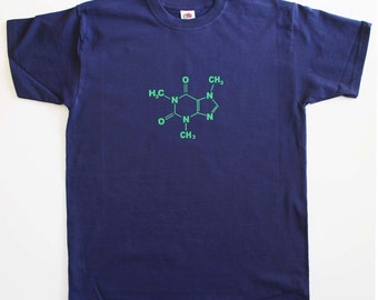 Caffeine Molecule Funny Geek Mens Loose Fit Cotton T-Shirt