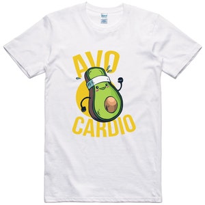Camiseta divertida vegetariana vegana, ajuste Regular, 100% algodón, Avo Cardio