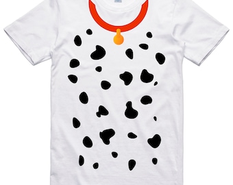 World Book Day Dalmation T Shirt Costume / Halloween Fancy Dress Cotton Tee