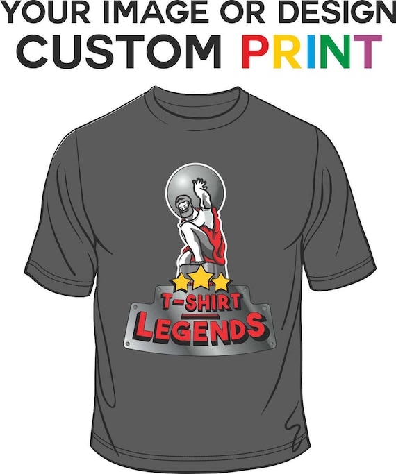 Your Photo / Picture Personalized Mens T-Shirt Direct to Garment Print
