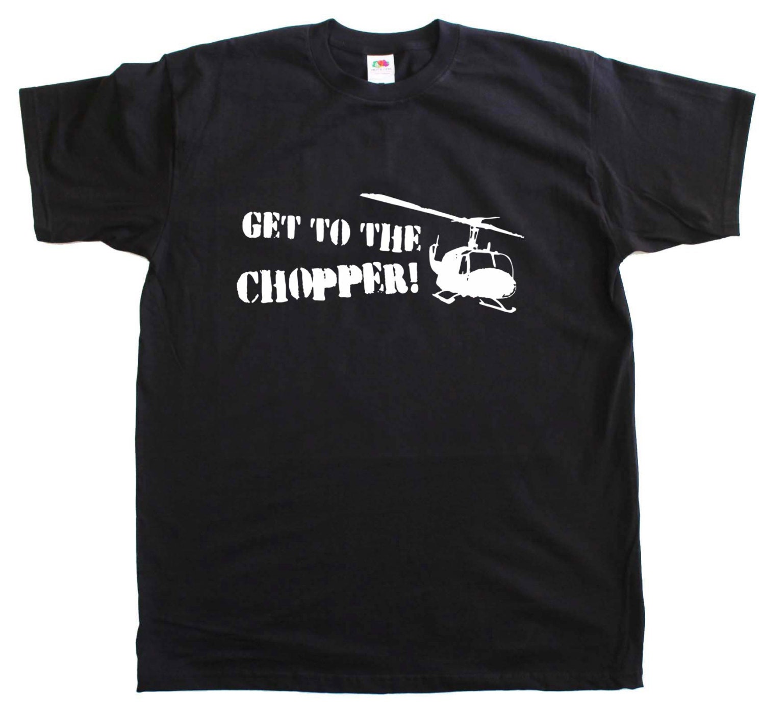 Image of Get To The Chopper Funny Mens Loose Fit Cotton T-Shirt