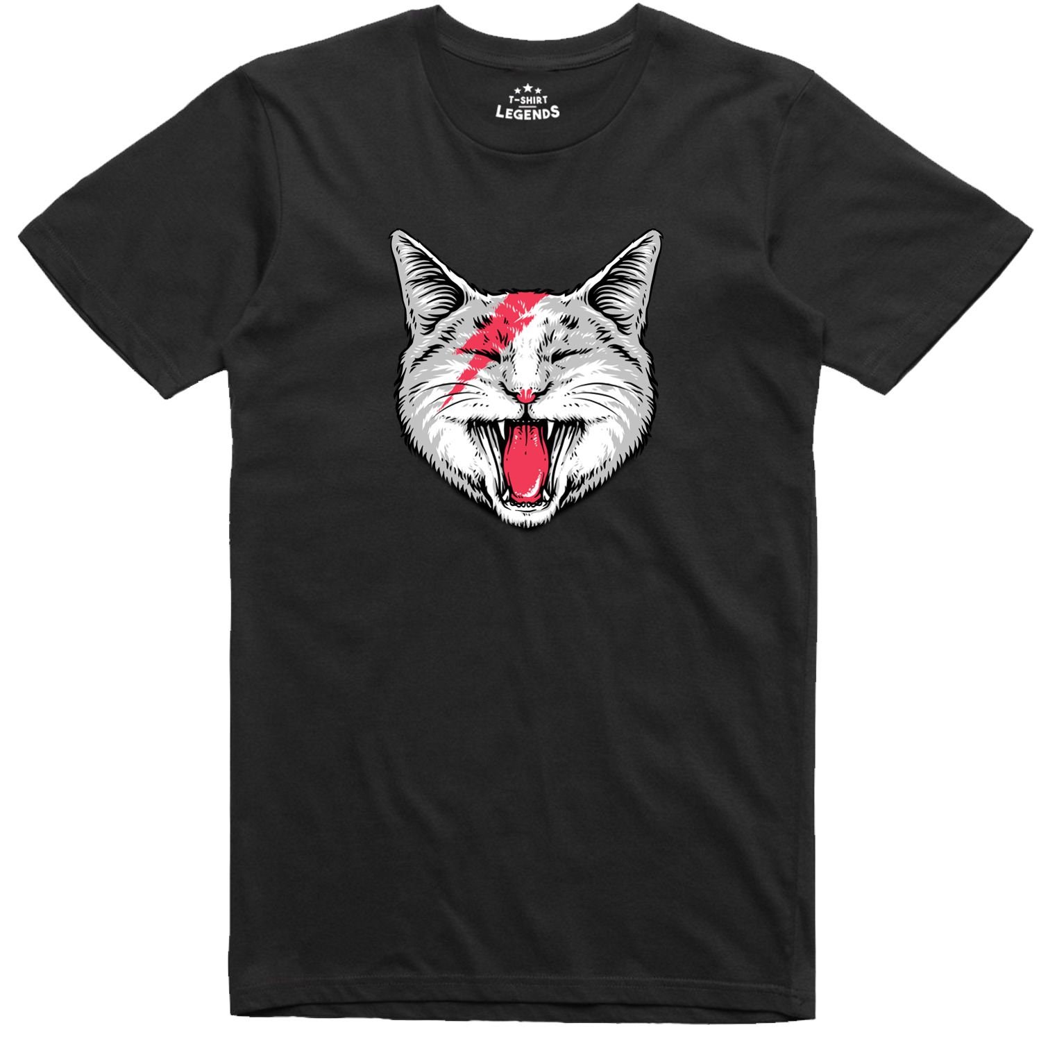 Image of Cat Rock Funny Design 100% Regular Fit Cotton T Shirt