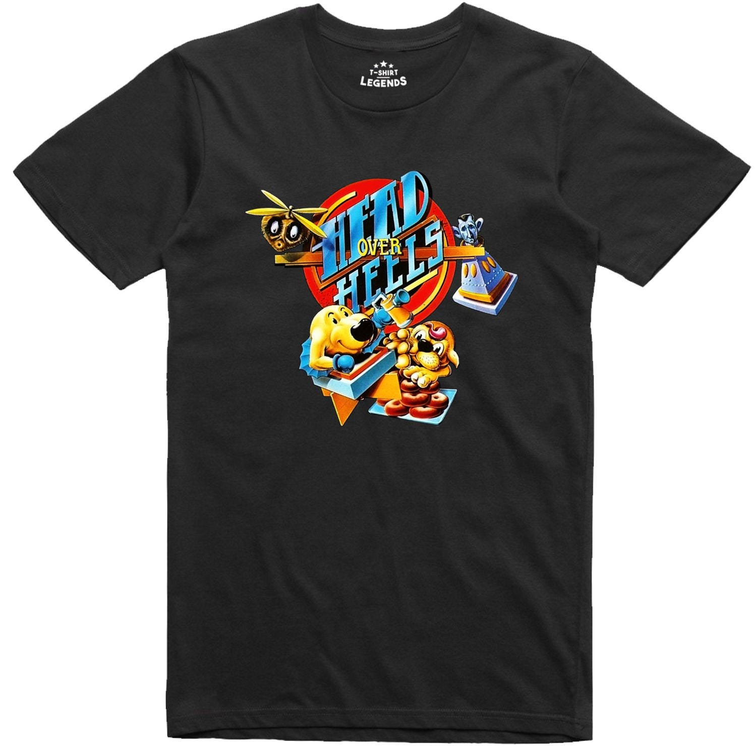 Image of Head Over Heels Spectrum 48K C64K Classic Ocean Game Officially Licensed T Shirt