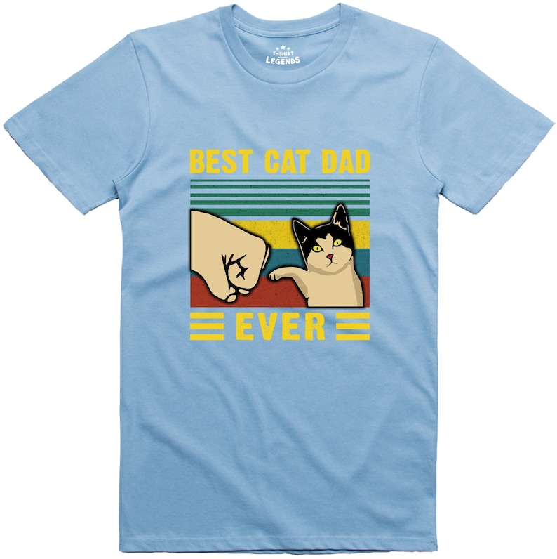 Best Cat Dad Funny Mens T Shirt Regular Fit Gildan Cotton Tee Etsy UK