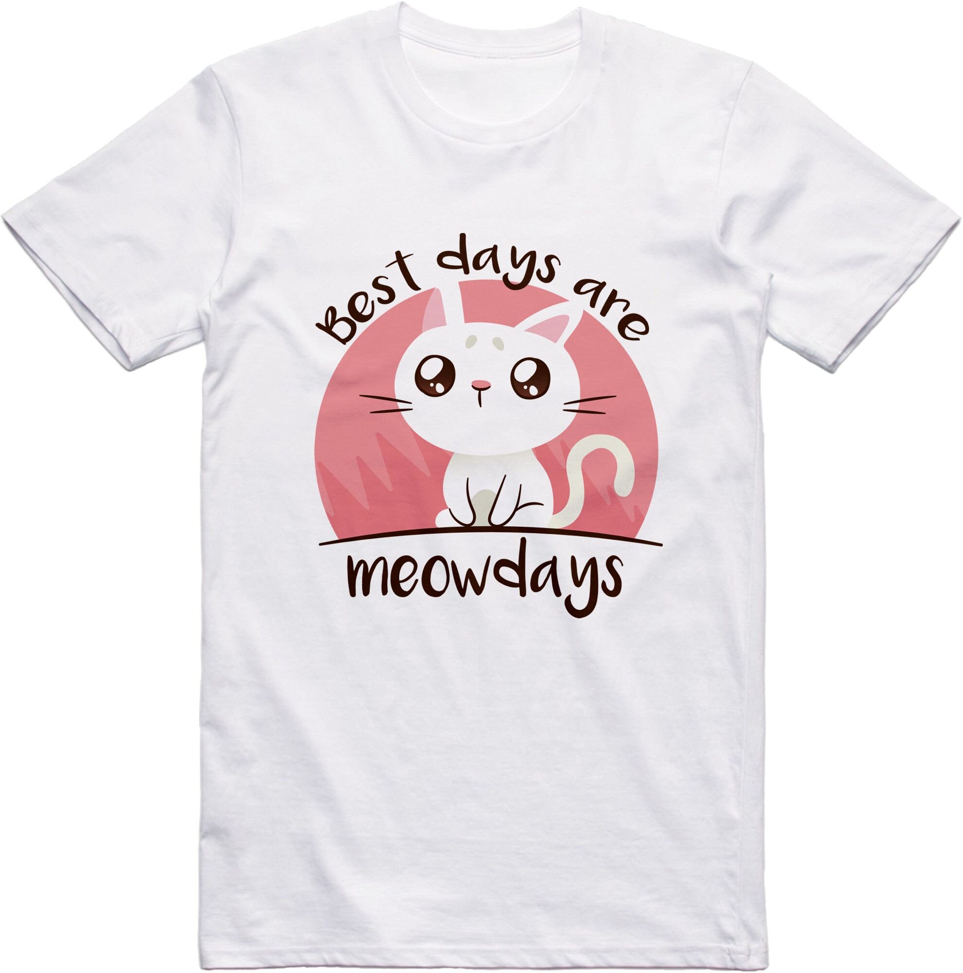 Image of Cat T Shirt Cute Regular Fit 100% Cotton Unisex Tee