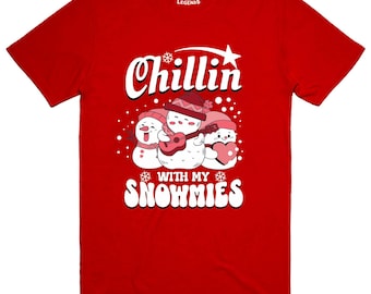 Camiseta navideña divertida con muñeco de nieve, regalo festivo de Navidad, corte regular