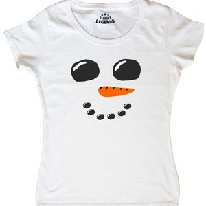 Bonhomme de neige Noël drôle femme Fit Womens T-Shirt