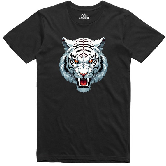 Camiseta para hombre Camiseta 100% algodón con estampado de tigre