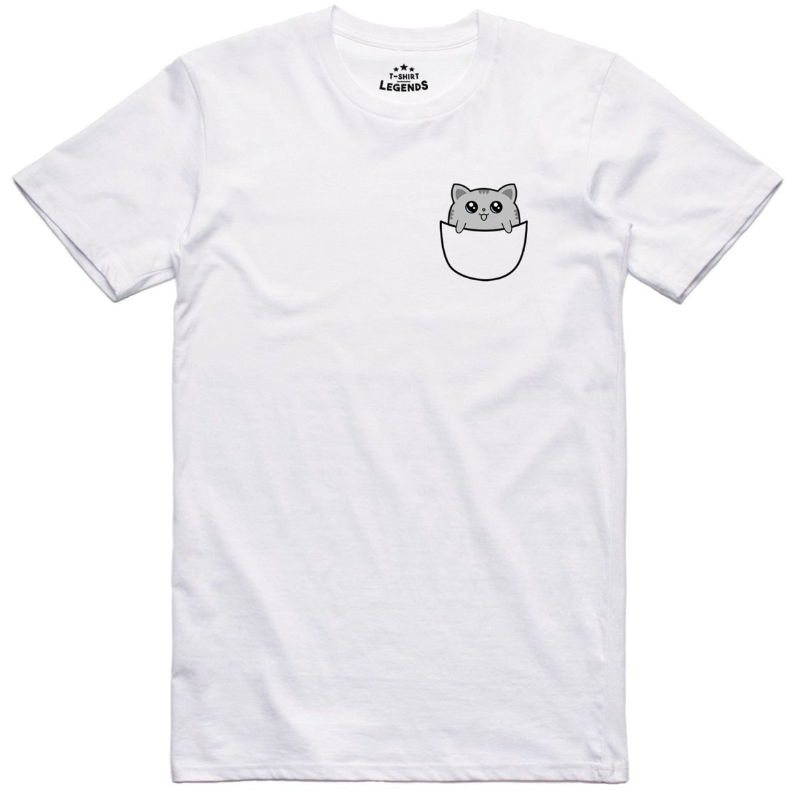 Cat in Pocket Funny Feline Unisex Regular Fit Cotton Tshirt Etsy UK