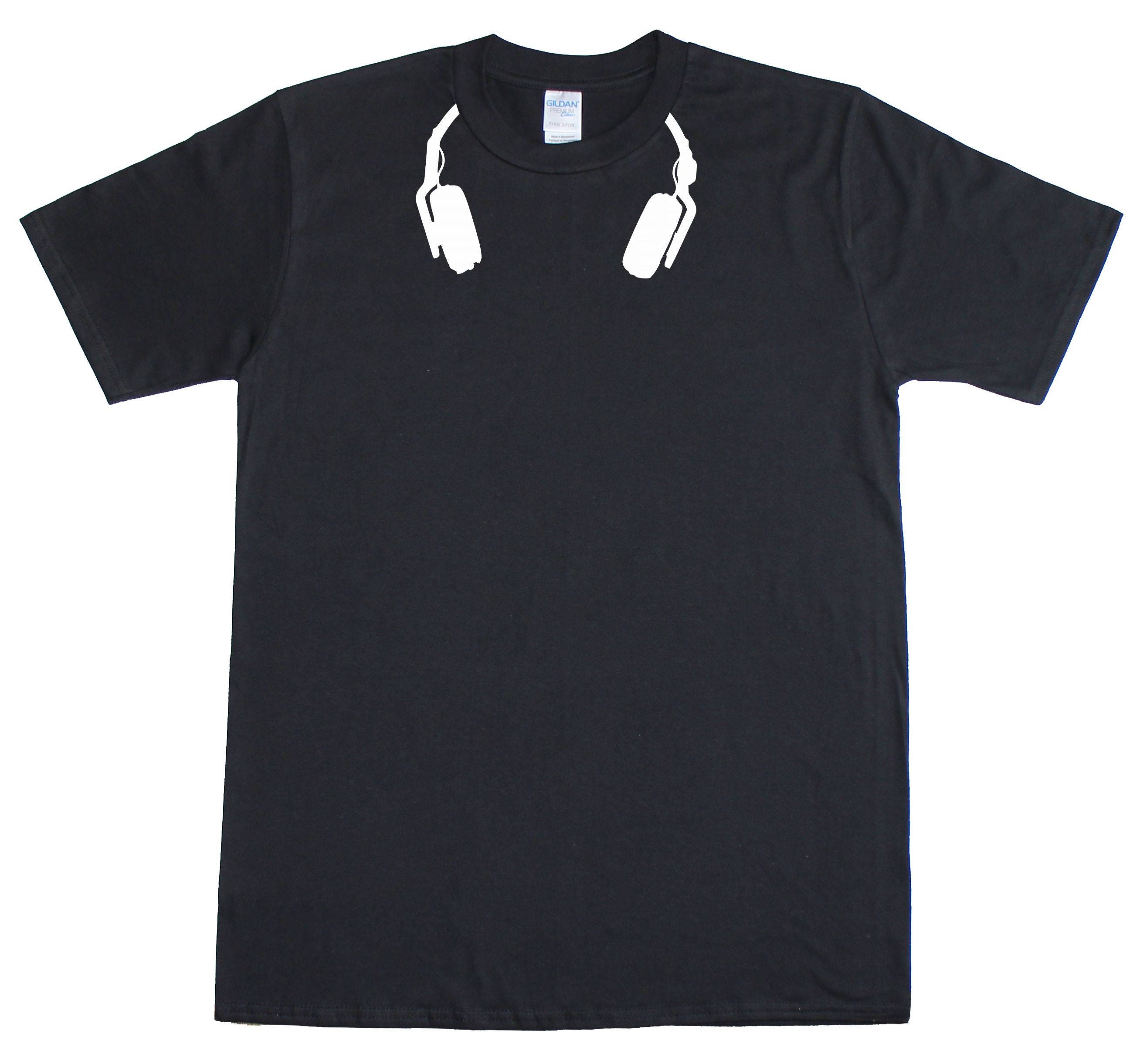 Image of Headphones Music Dj Turntablist Mens Loose Fit Cotton T-Shirt