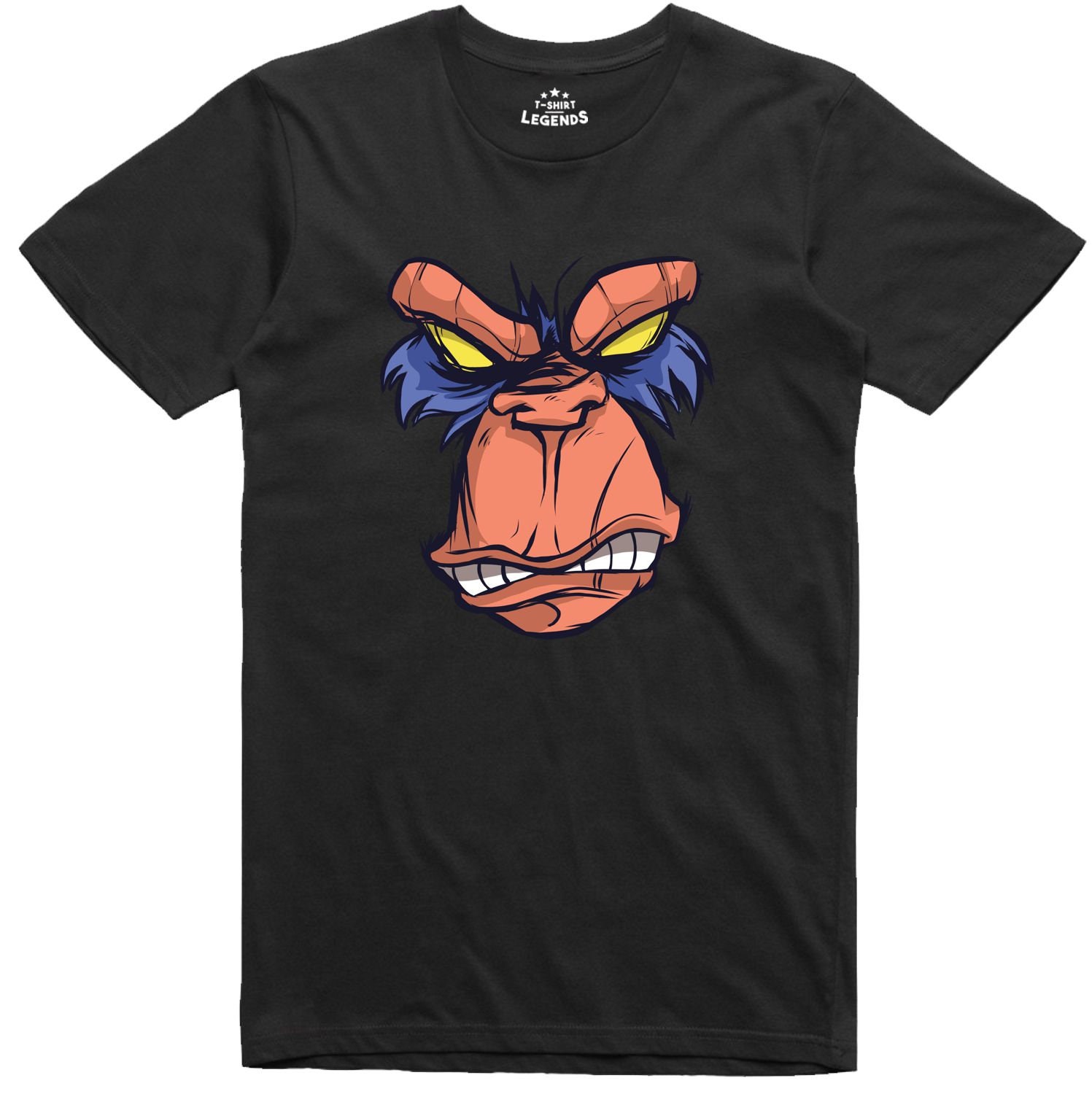 Image of Angry Ape Gorilla New Mens Unisex Fit Funny Cotton T Shirt