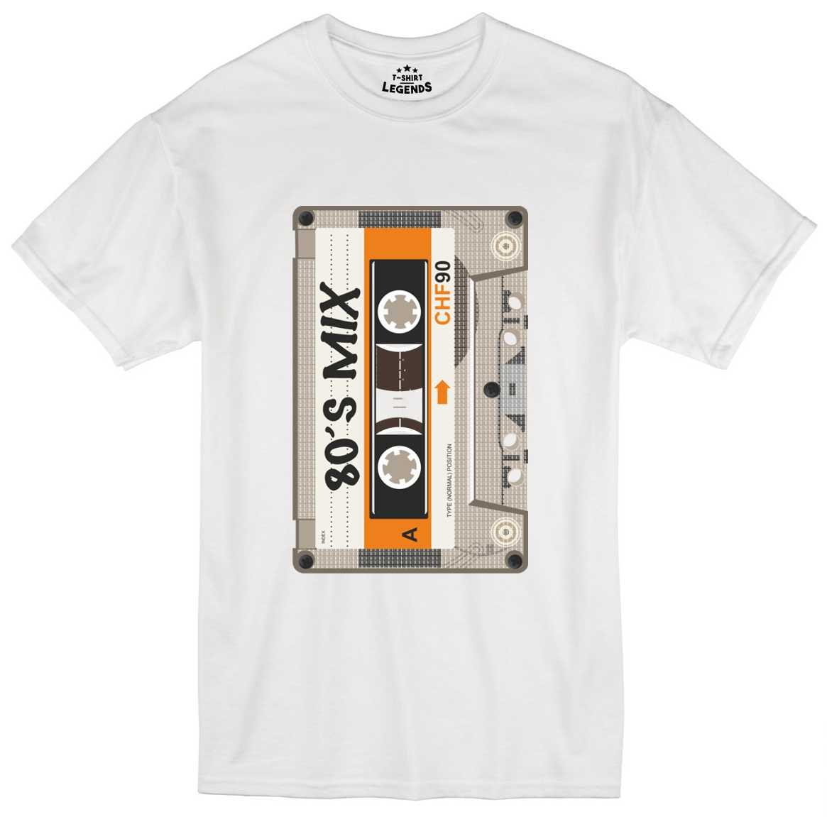 Image of 80's C90 Cassette Mix Tape Retro Music Mens T Shirt