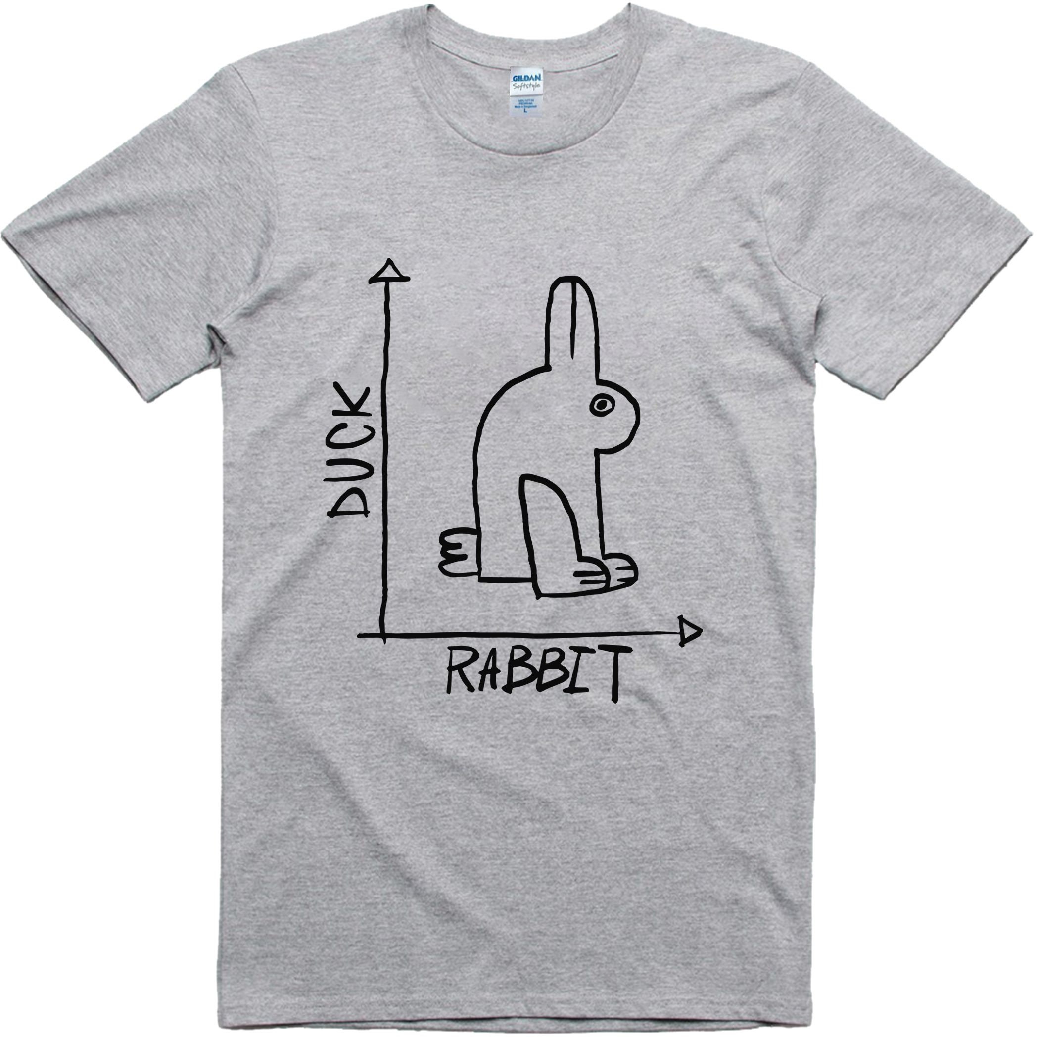 Mens Funny T-shirt Rabbit Duck Design Regular Fit 100% Cotton - Etsy UK