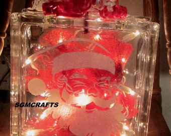 santa claus illuminated glass block night light lighted glass block christmas light christmas decoration santa light - Glass Block Christmas Decorations santa claus illuminated glass block night light lighted glass block christmas light christmas decoration santa light - Glass Block Christmas Decorations