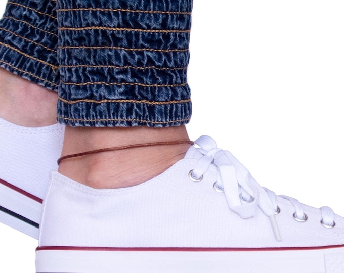 Leg Anklet for Men. Ankle Bracelet for Women Men. Leather Ankle Jewelry. Beach Boho Men's Women's Feet Bracelet Male Female. Waterproof