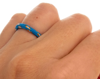 Rock Climbing Rope Ring, Mountain Ring, Statement Climbing Jewelry Trekker, Mountaineer, Rock Climber Girl. Minimalist Rock Climbing Gifts