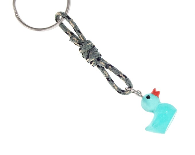 Duck Programming Keychain. Blue Rubber Duck in Coding. Computer Programmer Gifts for Debugging for Men, Women, Funny Developer Accessories