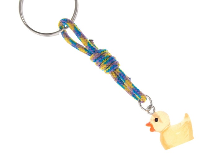 Rubber Duck Programming, Funny Programming Gift. Yellow Rubber Duckie Keychain. Computer Programming, Debugging and Coding Gifts