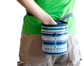 Chalk Bag for Rock Climbing. Bouldering Chalk Bag. Climbing Chalk Bag. Crochet, XL Size