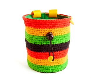 Rock Climbing Gifts, Rock Climbing Chalk Bag, Reggae Chalk Bag Climbing Birthday Gift