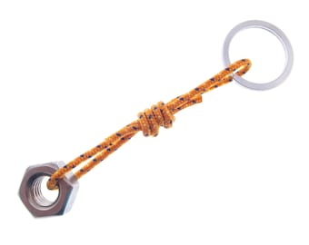 Keychain Men Steel Nut, Key Chain Gift for A Man, Car City Fashion Design for My Man, Paracord Keyring