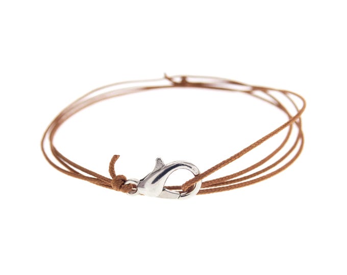 Simple Stylish Bracelet. Elegant Modern Friendship Bracelet. Adjustable Thin String Bracelet for Guys, Ladies, Couples. Cool Anklet. 0.8 mm