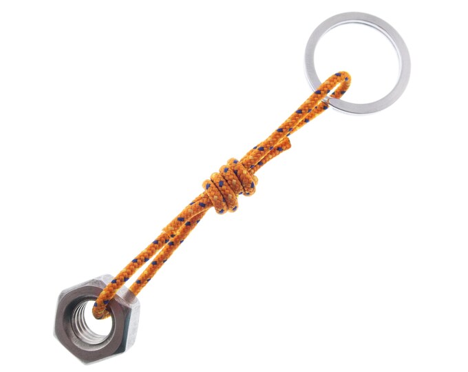 Keychain Men Steel Nut, Key Chain Gift for A Man, Car City Fashion Design for My Man, Paracord Keyring
