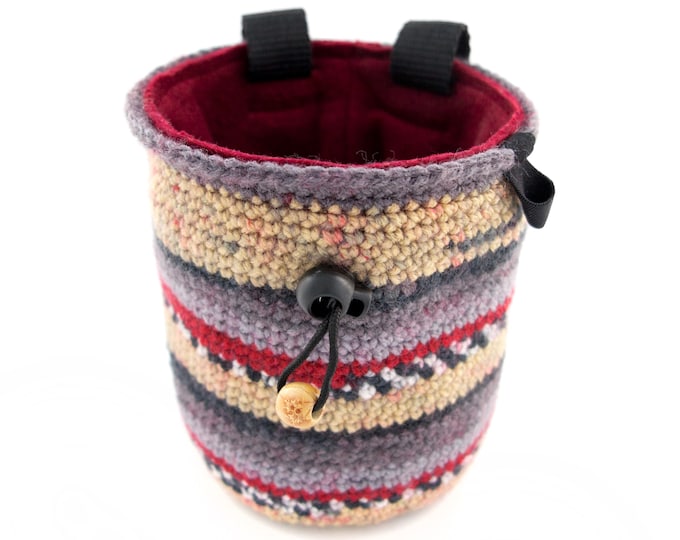 Climber Accessories Chalk Bag, Rock Climbing Gifts, Indoor Climbing Gear Equipment for Kit. L Size