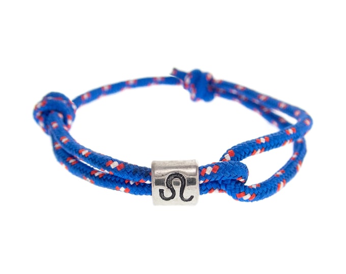 Zodiac Bracelet Leo Star Sign Charm Bracelet. Birthday Horoscope Jewelry for Woman and Men. Astrology Birth Symbol Bracelet Adjustable. 3 mm